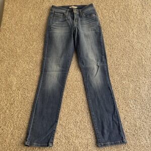 Levi's 529 Curvy Skinny Jeans Womens 4 Medium Wash Blue Red Tab Denim Pants